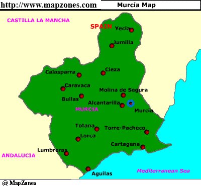 Map of Murcia