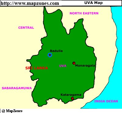 Map of Uva