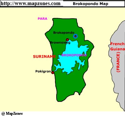 Map of Brokopondo
