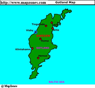 Map of Gotland