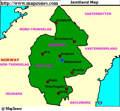 Map of Jamtland