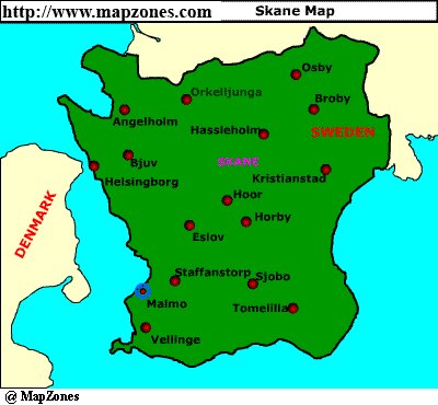 Map of Skane