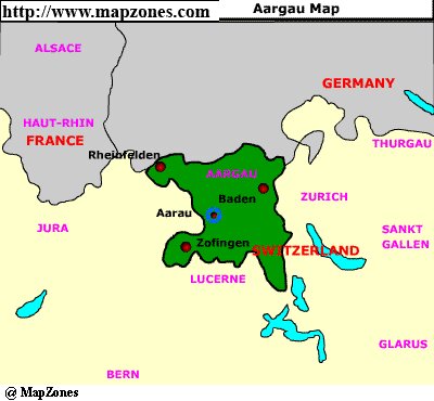 Map of Aargau