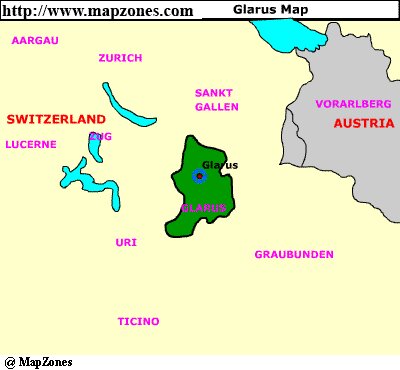 Map of Glarus
