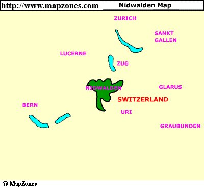 Map of Nidwalden