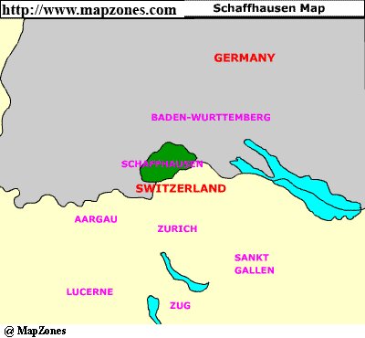 Map of Schaffhausen