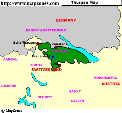 Map of Thurgau