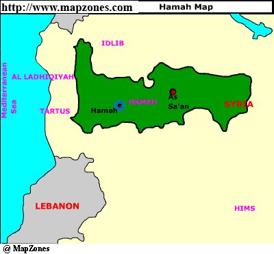 Map of Hamah