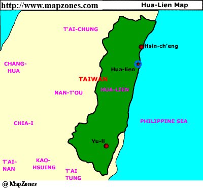 Map of Hua_lien