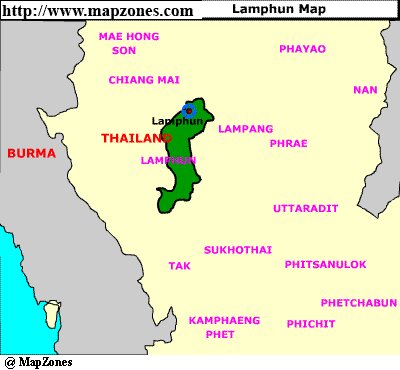 Map of Lamphun