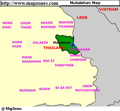Map of Mukdahan