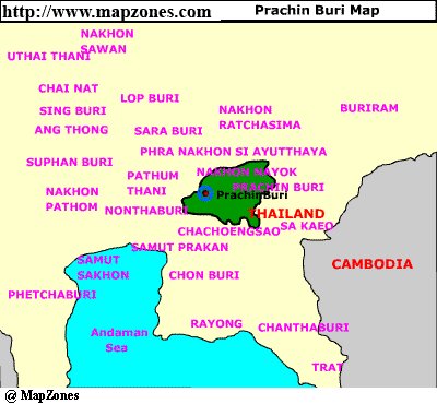 Map of Prachin_buri