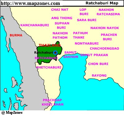 Map of Ratchaburi
