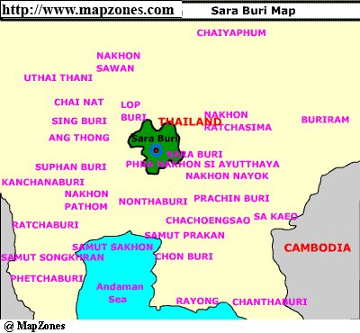 Map of Sara_buri