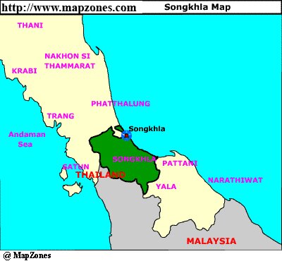 Map of Songkhla