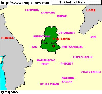 Map of Sukhothai