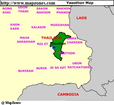 Map of Yasothon