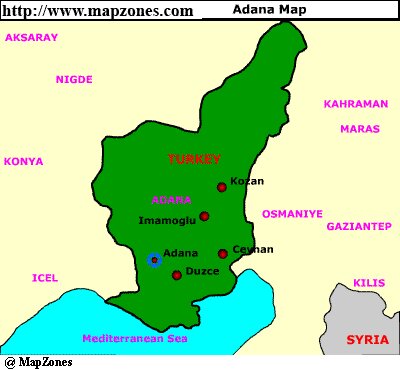 Map of Adana