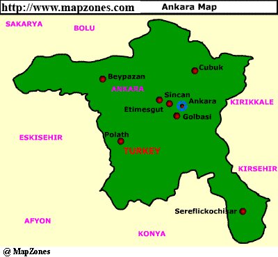 Map of Ankara
