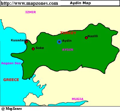 Map of Aydin