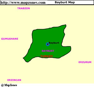 Map of Bayburt