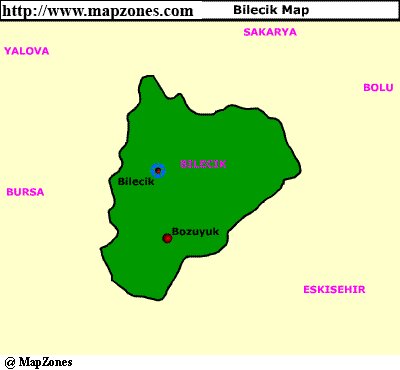 Map of Bilecik