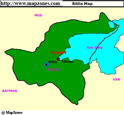Map of Bitlis