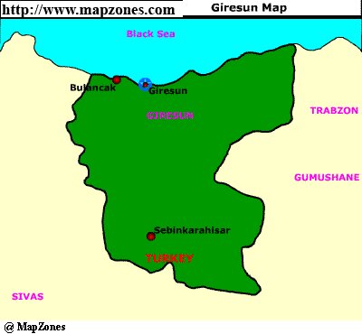 Map of Giresun