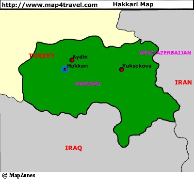 Map of Hakkari