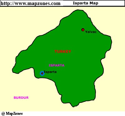 Map of Isparta
