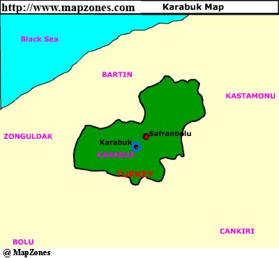 Map of Karabuk