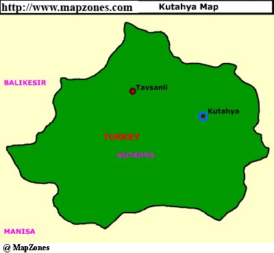 Map of Kutahya
