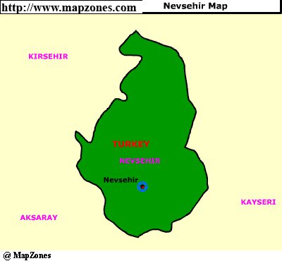 Map of Nevsehir