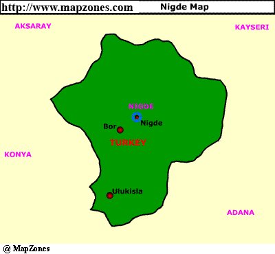 Map of Nigde