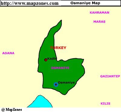 Map of Osmaniye