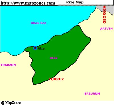 Map of Rize