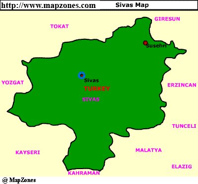 Map of Sivas