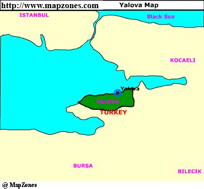 Map of Yalova