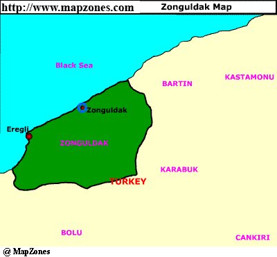 Map of Zonguldak