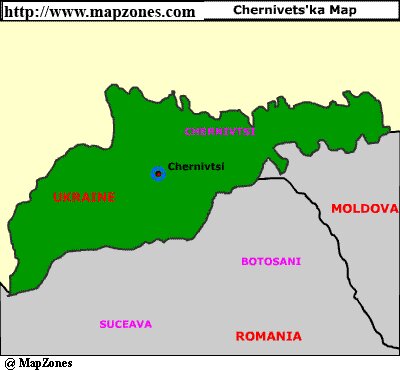 Map of Chernivetska