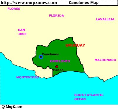 Map of Canelones