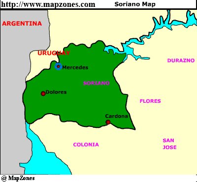 Map of Soriano
