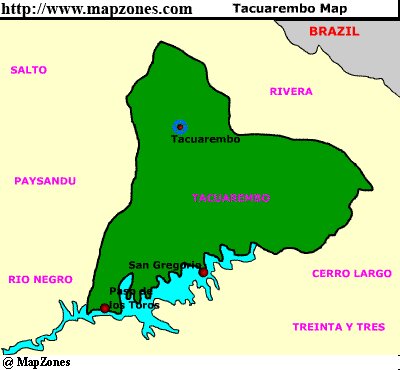 Map of Tacuarembo
