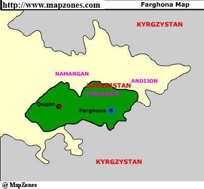 Map of Farghona