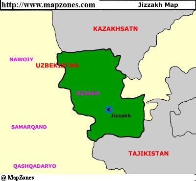 Map of Jizzakh