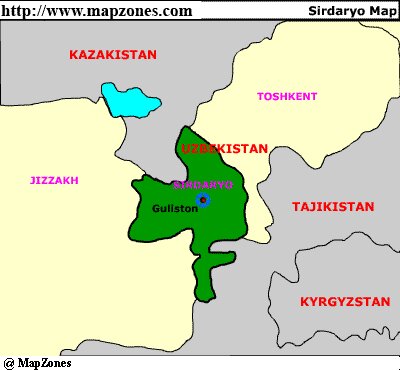 Map of Sirdaryo