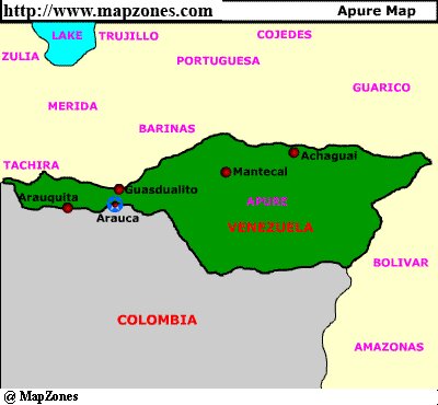 Map of Apure