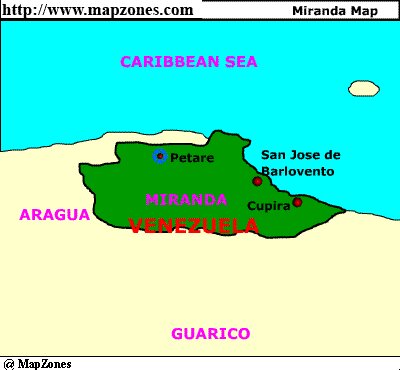 Map of Miranda