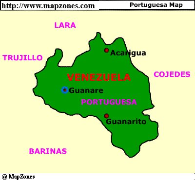 Map of Portuguesa