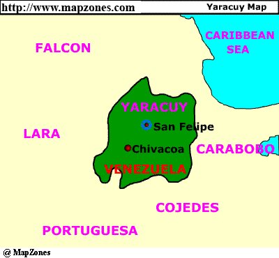 Map of Yaracuy